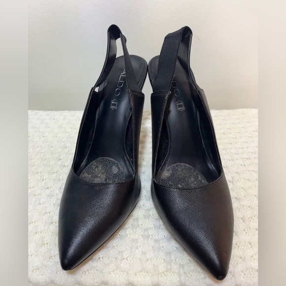 ALDO Black Back Strap Pumps 8.5 - Picture 3 of 3